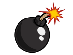 Black Cartoon Bomb